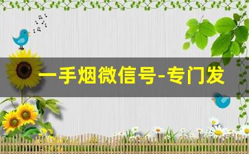 一手烟微信号-专门发的烟