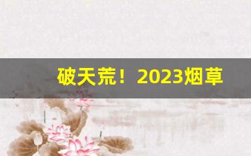 破天荒！2023烟草一手货源批发市场“宠柳娇花”