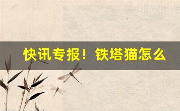 快讯专报！铁塔猫怎么买“差三错四”
