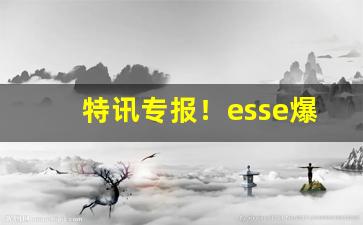 特讯专报！esse爆珠香烟价格表图“櫜弓戢矢”
