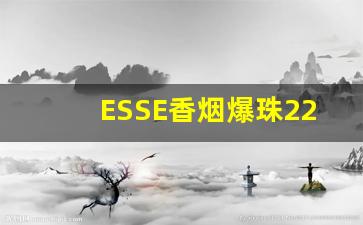 ESSE香烟爆珠22-爆珠香烟蓝黑色包装