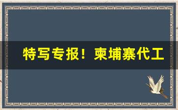 特写专报！柬埔寨代工香烟代理“殚谋戮力”