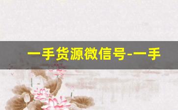 一手货源微信号-一手货源代办