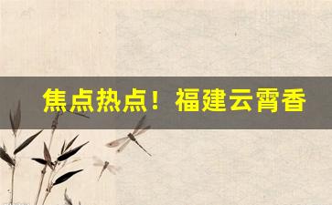 焦点热点！福建云霄香烟销售“发愤图强”