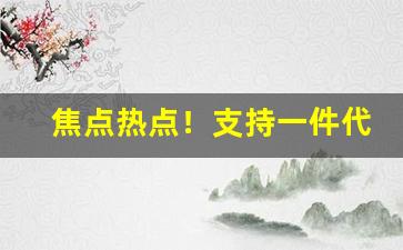 焦点热点！支持一件代发的平台“慈航普渡”
