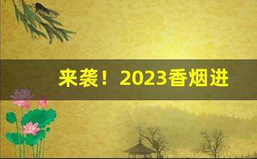 来袭！2023香烟进货批发网“魑魅魍魉”