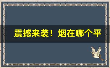震撼来袭！烟在哪个平台买“戴罪立功”