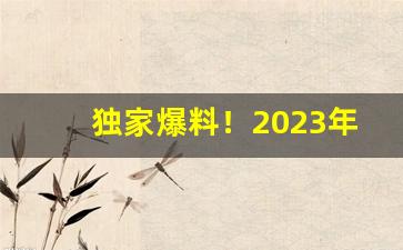 独家爆料！2023年爆款产品进货“不敢掠美”