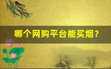 哪个网购平台能买烟？-个人线上能买到烟吗