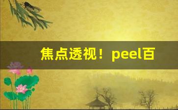 焦点透视！peel百乐有可乐爆珠“多姿多彩”