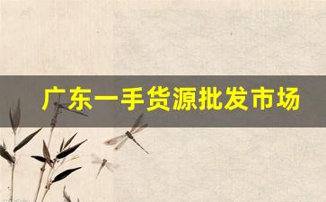 广东一手货源批发市场-广州一手货源批发市场档口直播