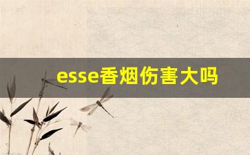 esse香烟伤害大吗-蓝色esse香烟危害大吗