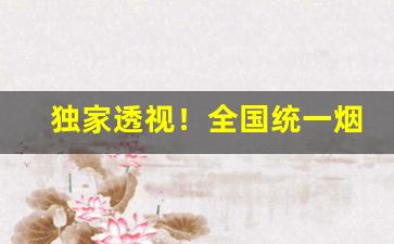 独家透视！全国统一烟草订货平台网址“不成体统”