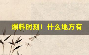 爆料时刻！什么地方有卖烟叶的“白龙鱼服”