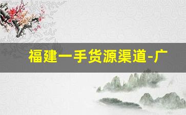福建一手货源渠道-广州一手货源招代理