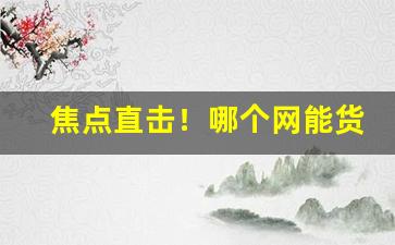 焦点直击！哪个网能货到付款“葱翠欲滴”