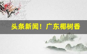 头条新闻！广东椰树香烟好抽吗“傍观者审，当局者迷”