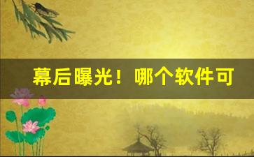 幕后曝光！哪个软件可以代购香烟“跛行千里”