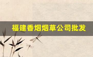 福建香烟烟草公司批发价-福建烟草公司烟价格