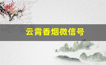 云霄香烟微信号