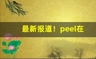 最新报道！peel在国内哪里有卖“呆如木鸡”