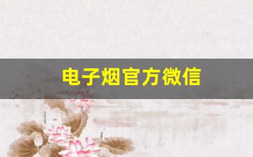 电子烟官方微信