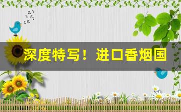 深度特写！进口香烟国产品牌大全“倒悬之危”