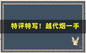 特评特写！越代烟一手货源“柏舟之节”