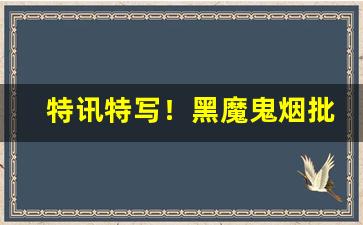 特讯特写！黑魔鬼烟批发“半途而废”
