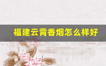 福建云霄香烟怎么样好抽吗-云霄香烟贵的便宜的口感一样吗
