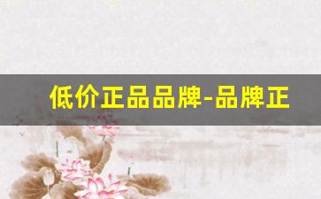 低价正品品牌-品牌正品优惠价