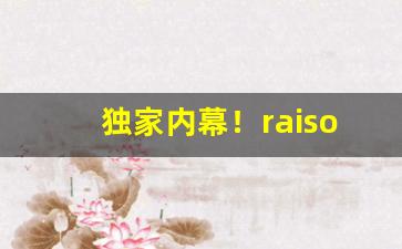 独家内幕！raison香烟白盒子“鞭驽策蹇”