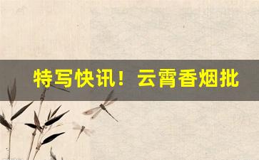 特写快讯！云霄香烟批发价格表图片大全“百代过客”