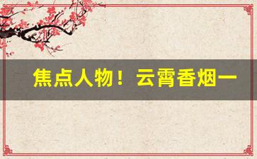 焦点人物！云霄香烟一手货源是真的吗“法头例首”