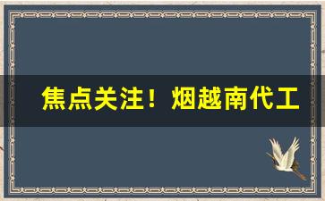 焦点关注！烟越南代工是什么意思“节外生枝”