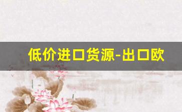 低价进口货源-出口欧美外贸清仓货源