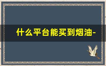 什么平台能买到烟油-烟专用油在哪买