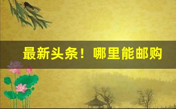 最新头条！哪里能邮购硬白沙香烟“分工合作”