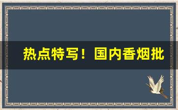 热点特写！国内香烟批发一手货源“长缨在手”